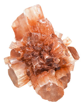 druse of Aragonite mineral stone isolated