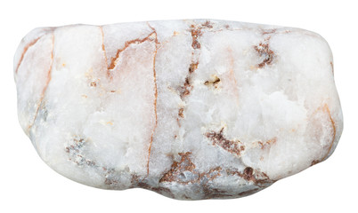 pebble from marble natural mineral stone isolated