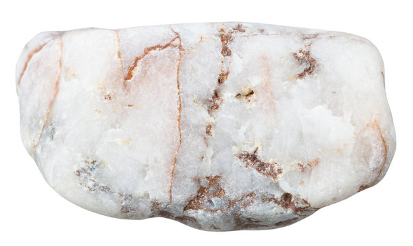 pebble from marble natural mineral stone isolated