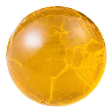 cabochon from yellow fire opal natural mineral gem