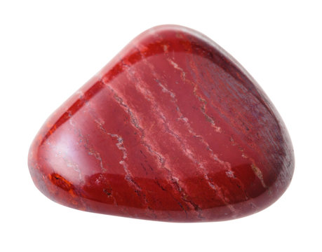 tumbled red Jasper gemstone isolated