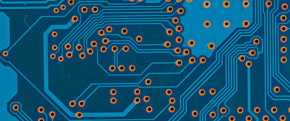 Close up of computer circuit board