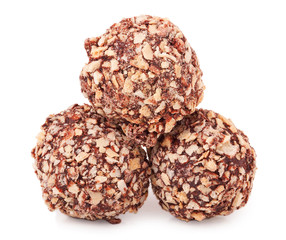 chocolate candy isolated on white background