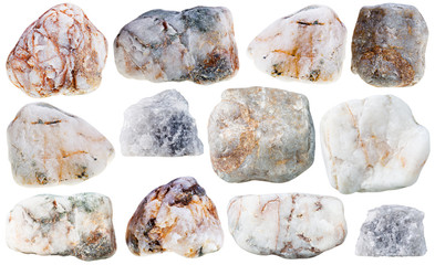 various marble natural mineral stones and rocks © vvoe
