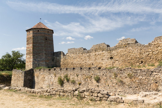 Tower of an ancient fortress. Belgorod-Dniester, Ukraine