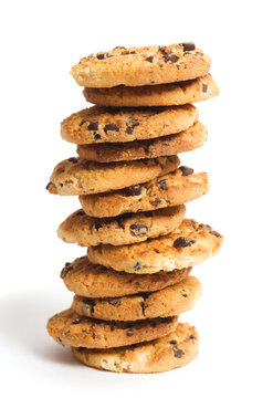 Stack Of Cookies Isolated On White Background