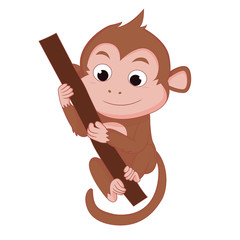 The years of monkey.Vector and illustration.