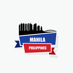 Manila ribbon banner