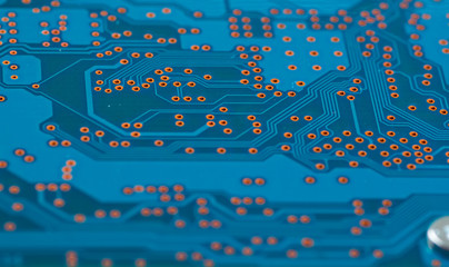 Close up of computer circuit board