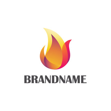 Abstract Color Fire Logo