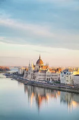 Fotobehang Parlementsgebouw in Boedapest, Hongarije © andreykr