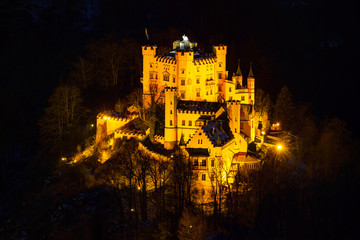 Hohenschwangau castle in Bavaria, Germany