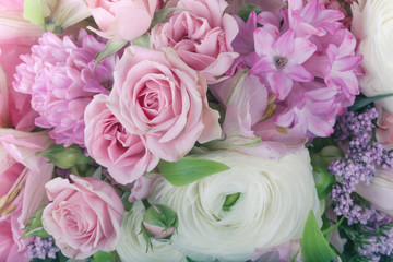 Amazing flower bouquet arrangement close up