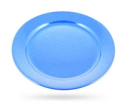 Blue Plate Isolated On White