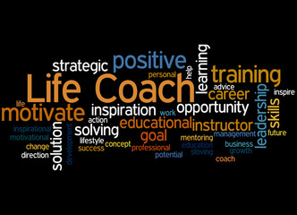 Life Coach, word cloud concept 4