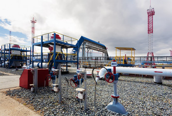Fototapeta na wymiar Gas pumping station of Purpe, Yamal Region, Russia.