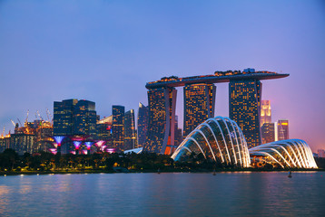 Singapore financial district - obrazy, fototapety, plakaty