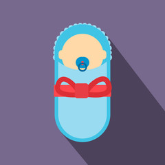Newborn baby flat icon