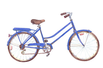 Blue retro bike - 101560943