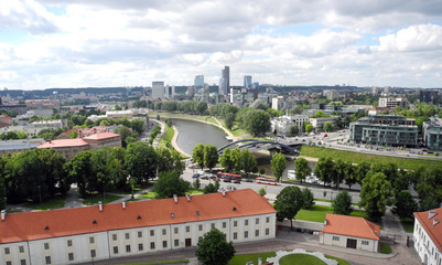 Landscape of Vilnius, Lithuania.