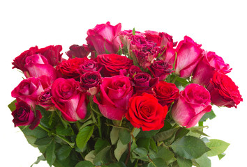 Border of red and pink roses 