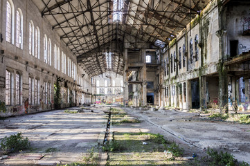usine métallurgique abandonnée en attente d& 39 une démolition