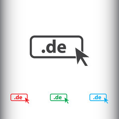 Domain DE icon. Top-level internet domain