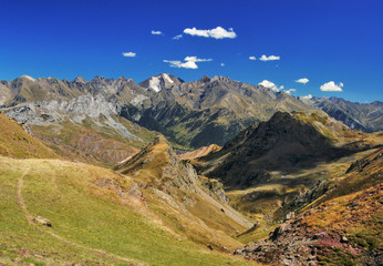 Mountains landscape, peak and valley