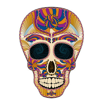 Dia de Muertos Tattoo Skull Day of The Dead Colorful
