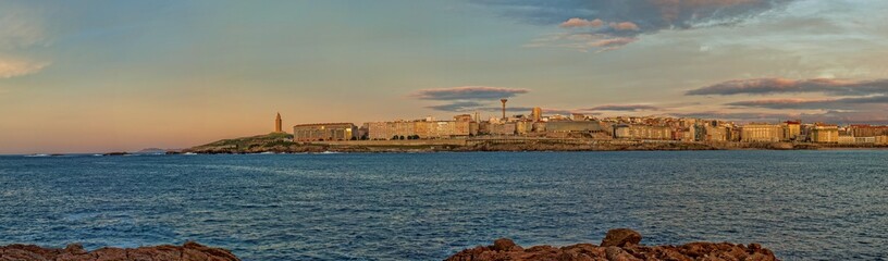 Fototapeta premium Panorámica de La Coruña
