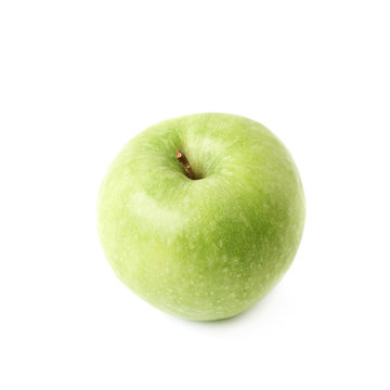 Sour green apple isolated