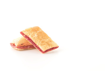 mini pie biscuit with strawberry jam
