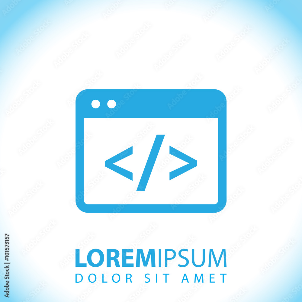Aufkleber Coding icon