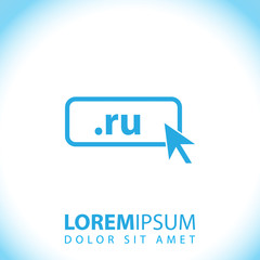 Domain RU icon. Top-level internet domain