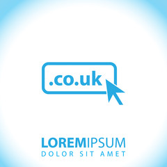 Domain CO UK icon. Top-level internet domain