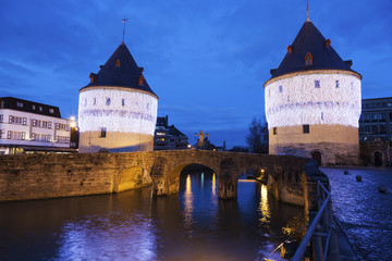 Fototapeta premium Broel Towers Bridge in Kortrijk