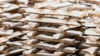 Closeup pile of Firewoods