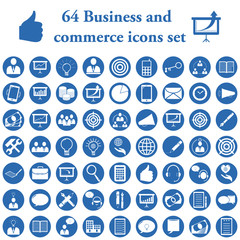 Commerce and office simple icons set