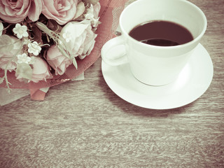 Fototapeta na wymiar coffee and flower