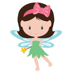 Cute garden fairy vector illustration
