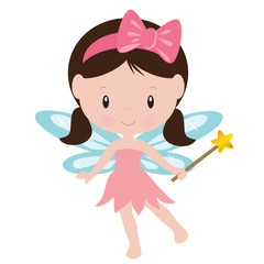 Cute garden fairy vector illustration
