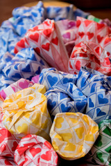 Candy wrapping paper with hearts - symbol of love