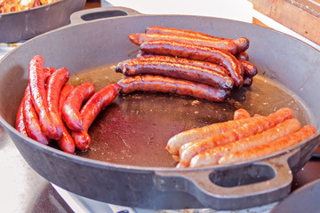 Fried longest sausage