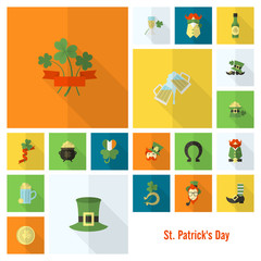 Fototapeta premium Saint Patricks Day Icon Set