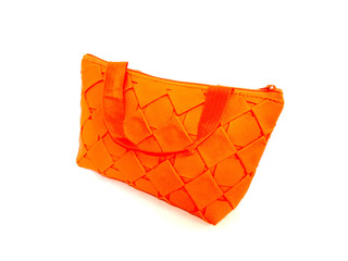 purse orange on isolated