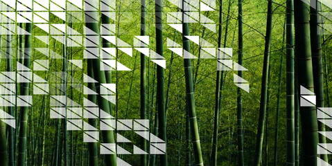 Polygon Shape Mosaic Design Abstract Transparent Concept