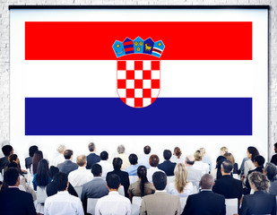 Croatia National Flag Government Freedom Seminar Concept