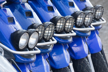 Headlights and bumper motorcycle © R