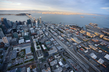 Fototapeta premium downtown san francisco aerial view