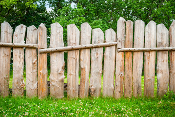 Naklejka premium Wooden fence